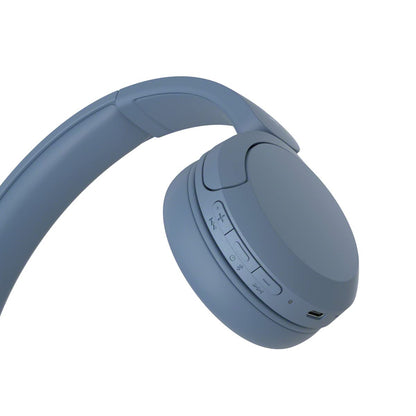 Sony WH-CH520 Wireless Bluetooth Headphones On Ear with Mic, Up to 50Hrs Battery, Quick Charge, DSEE Upscale, Multipoint Connectivity, Voice Assistant, Customized EQ-Blue Model : YY2958