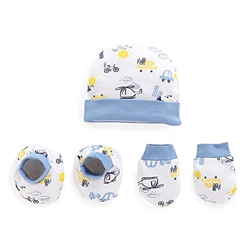 EIO Baby's Cotton Printed New Born Baby Gift Set -13 Pieces (Bluee)
