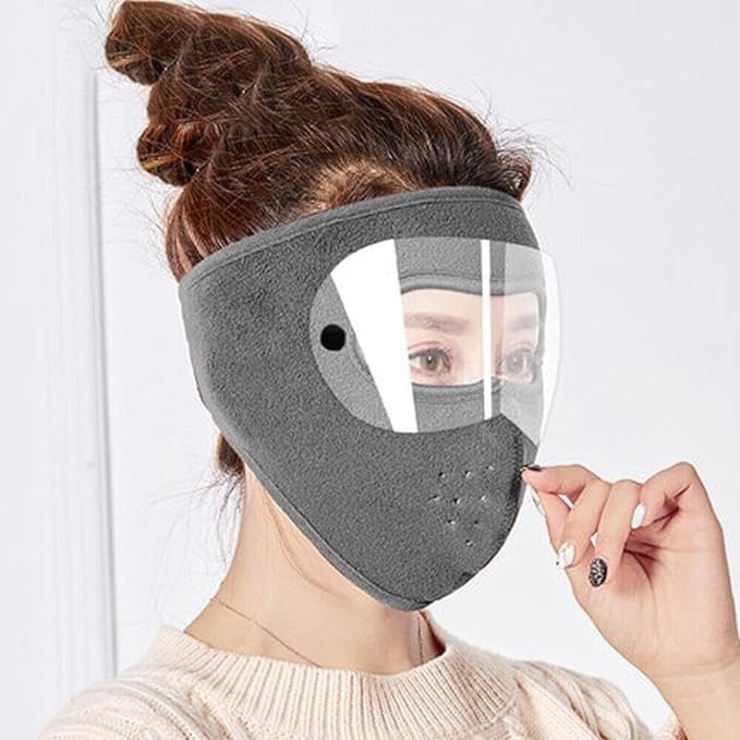 Homeistic Applience cotton Unisex Full Winter Face Mask Windproof And Sun Protection Warm Eye Protection Screen Goggles Cycling And Bike Mask For Women And Men (Black, Pack of 1)