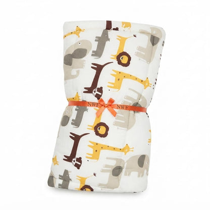 NWF Premium Cotton Baby Bedding Set, Unisex Animal Print, 26×40 Inches