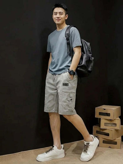 Lymio Men Shorts || Men Shorts Cotton || Men Shorts Casual (Short-11-Lightgrey-M)