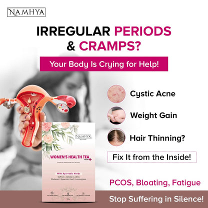 Namhya Women's Health Tea Plus | PCOS Support & Hormonal Balance |100gm Loose