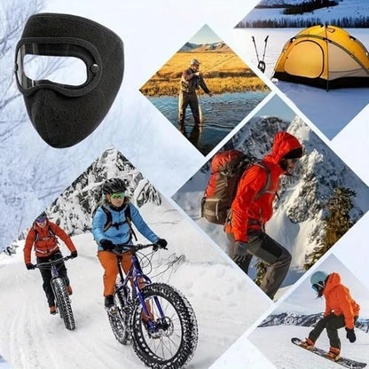 Homeistic Applience cotton Unisex Full Winter Face Mask Windproof And Sun Protection Warm Eye Protection Screen Goggles Cycling And Bike Mask For Women And Men (Black, Pack of 1)