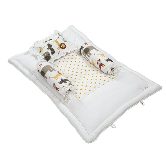 NWF Premium Cotton Baby Bedding Set, Unisex Animal Print, 26×40 Inches