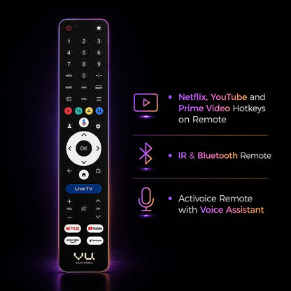 Vu California 139cm (55 inches) GloQLED Smart Google 4K TV VuGLOQLEDDV