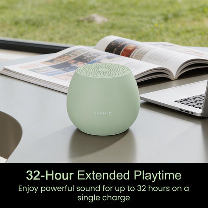 HAMMER Drop X1 5W Bluetooth Speaker with Twin Pairing, Bluetooth v6.0, 32 Hours Playtime, 52mm Drivers (Green)