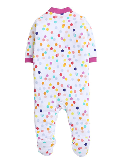 EIO 100% Cotton Rompers/Sleep Suits/Jumpsuit/Night Suits for Baby Boys & Girls, Infants, New Born Combo Pack Purple