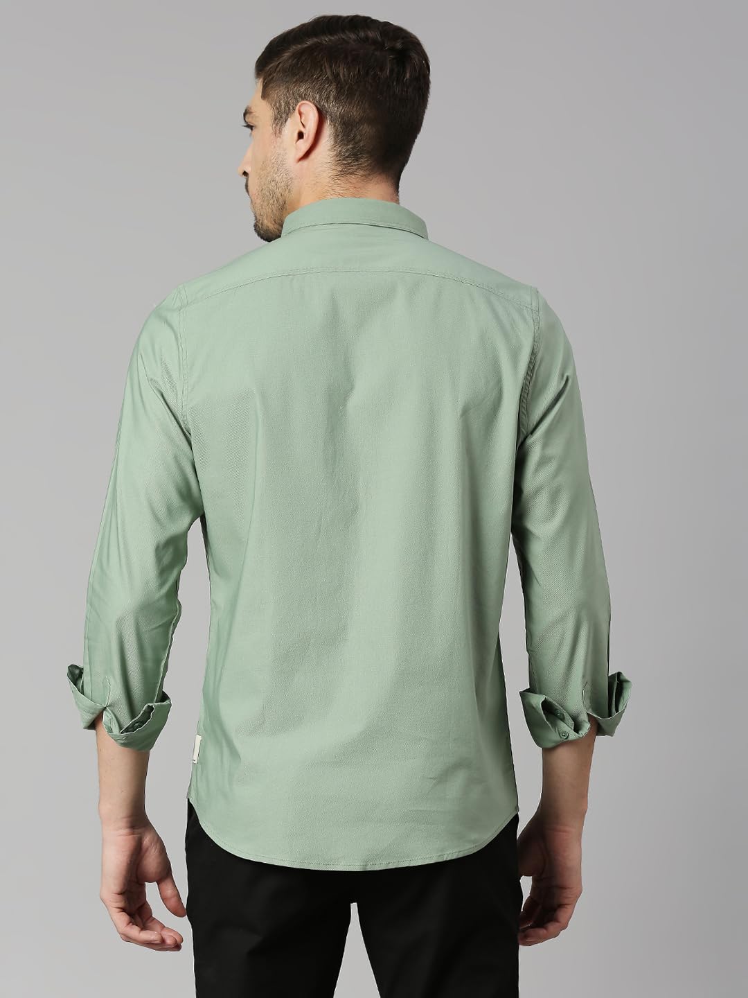 Thomas Scott Mens | Full Sleeve | Solid | Slim Fit | 100% Cotton | Button Down Collar | Shirts (CCSH013_Green_M)