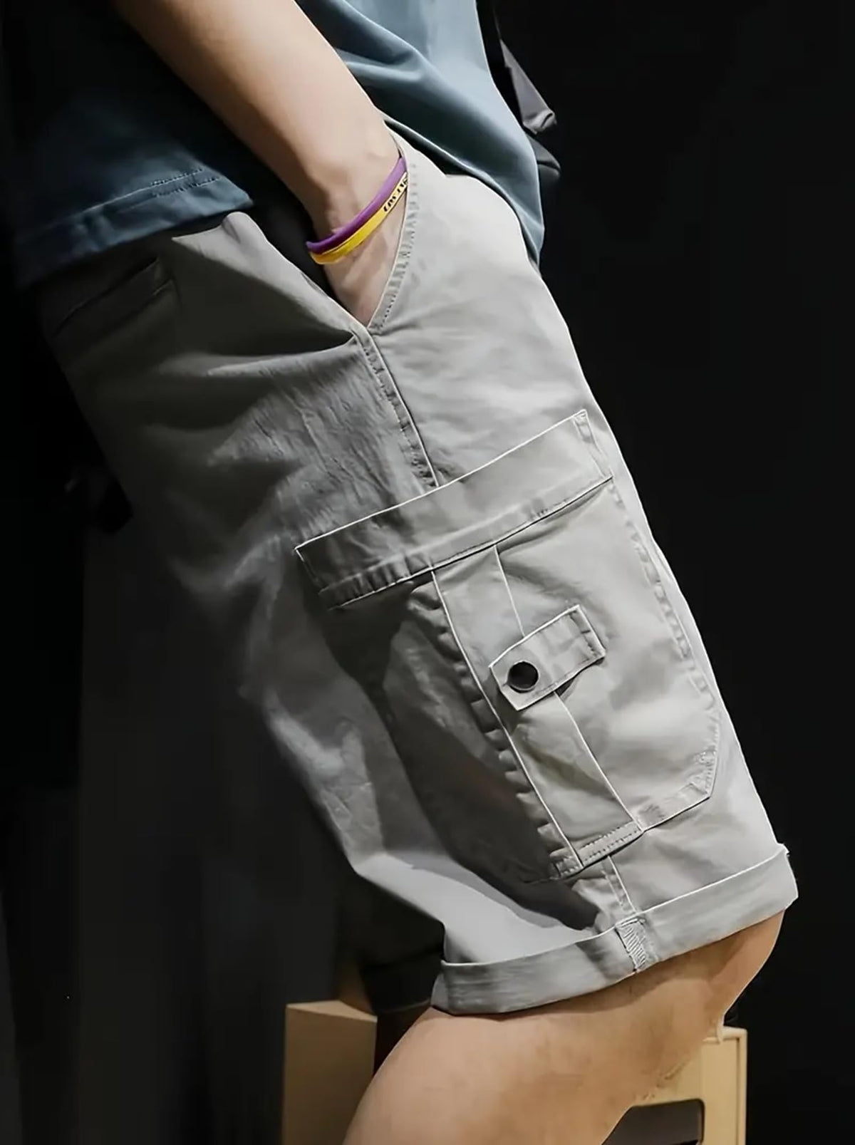 Lymio Men Shorts || Men Shorts Cotton || Men Shorts Casual (Short-11-Lightgrey-M)