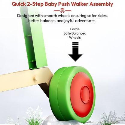 StarAndDaisy Baby Walker/Multipurpose Push Walker for 0-24 Months (Push Walker - Orange)