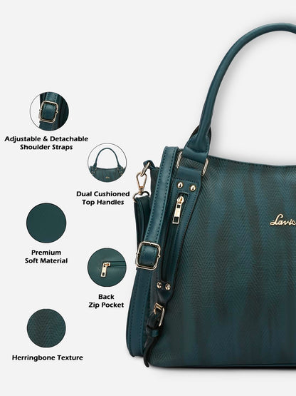 Lavie Women's Faroe Satchel Handbag for Women | Satchel Bag for Work | Ladies purse | Stylish Shoulder Bag | Gift For Women | Rakhi Gift for Sister