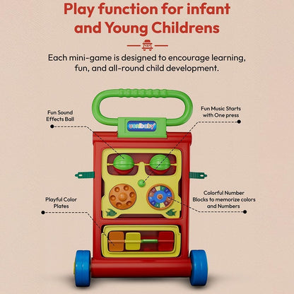 StarAndDaisy Baby Walker/Multipurpose Push Walker for 0-24 Months (Push Walker - Orange)