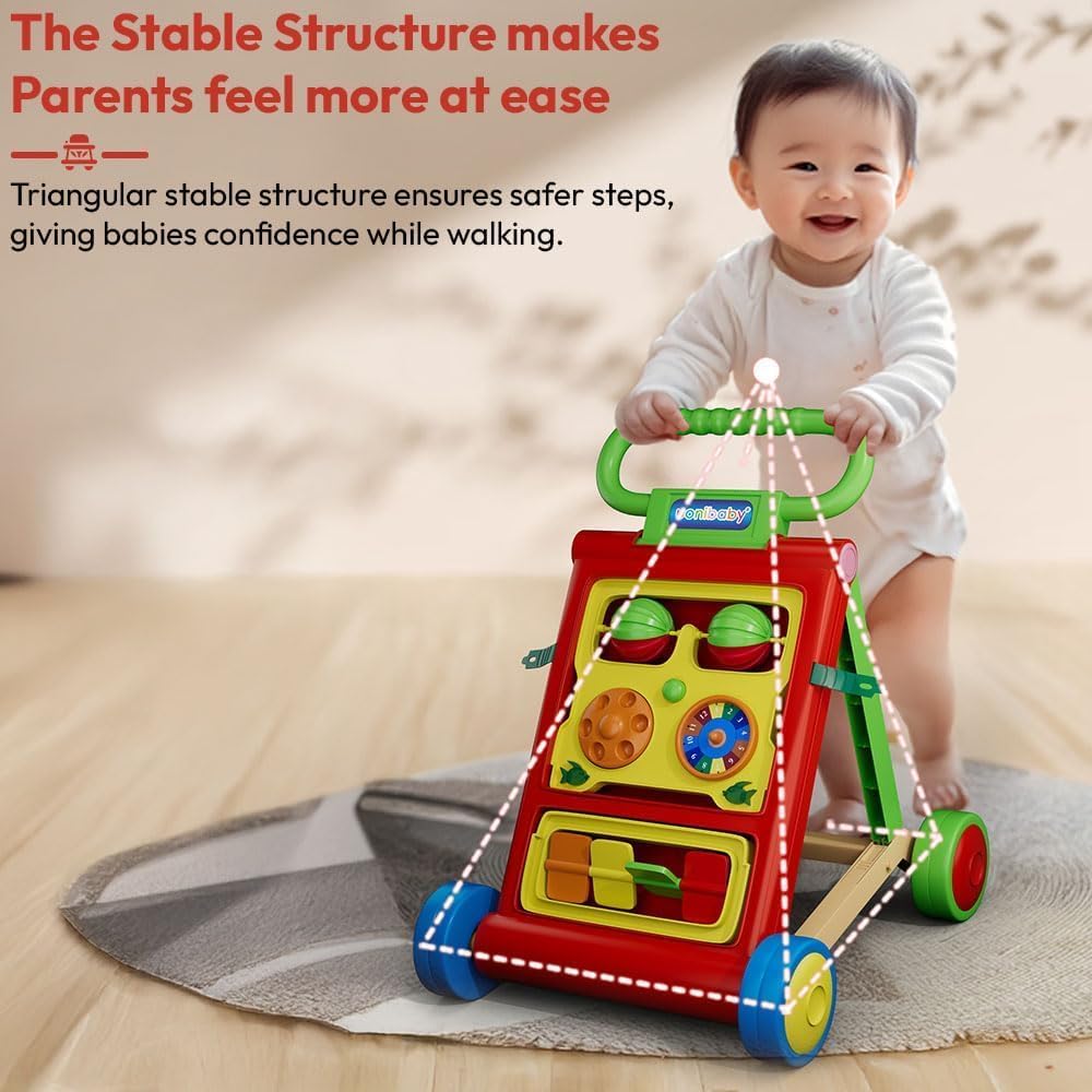StarAndDaisy Baby Walker/Multipurpose Push Walker for 0-24 Months (Push Walker - Orange)