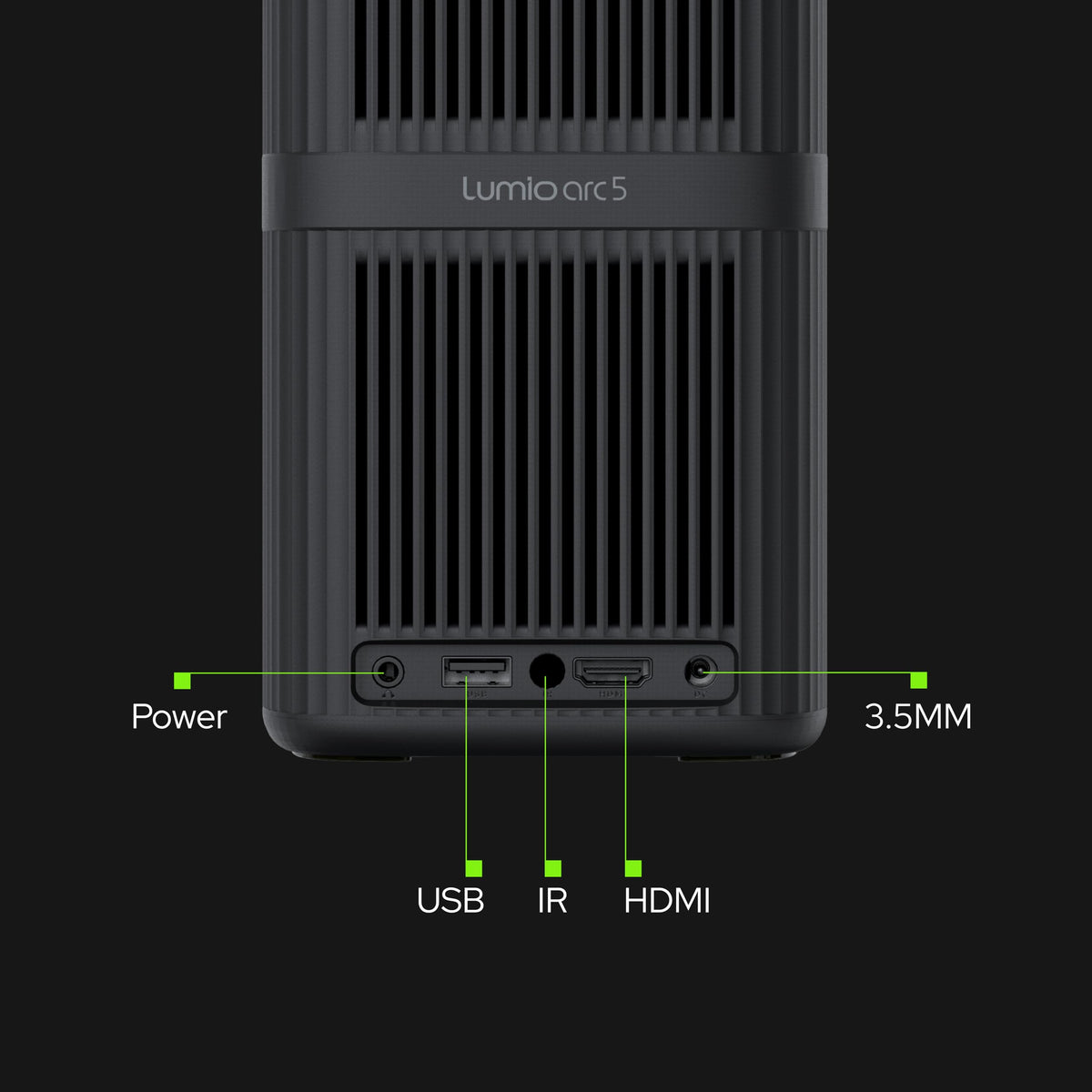 Lumio Arc 5 Portable Home Projector | Official Google TV with Netflix | Native 1080p Full HD | 4K Support | 200 ANSI Lumens | Auto Keystone | Dolby Audio | Sealed Light Engine | Bluetooth Speaker
