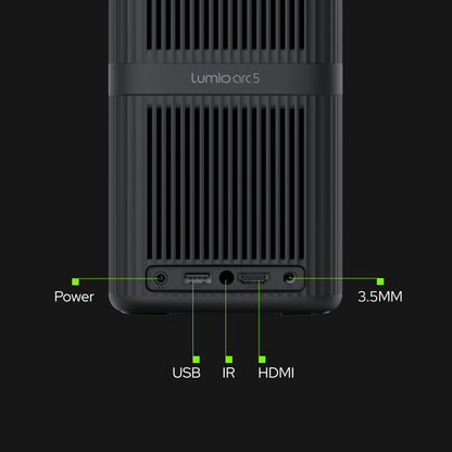 Lumio Arc 5 Portable Home Projector | Official Google TV with Netflix | Native 1080p Full HD | 4K Support | 200 ANSI Lumens | Auto Keystone | Dolby Audio | Sealed Light Engine | Bluetooth Speaker