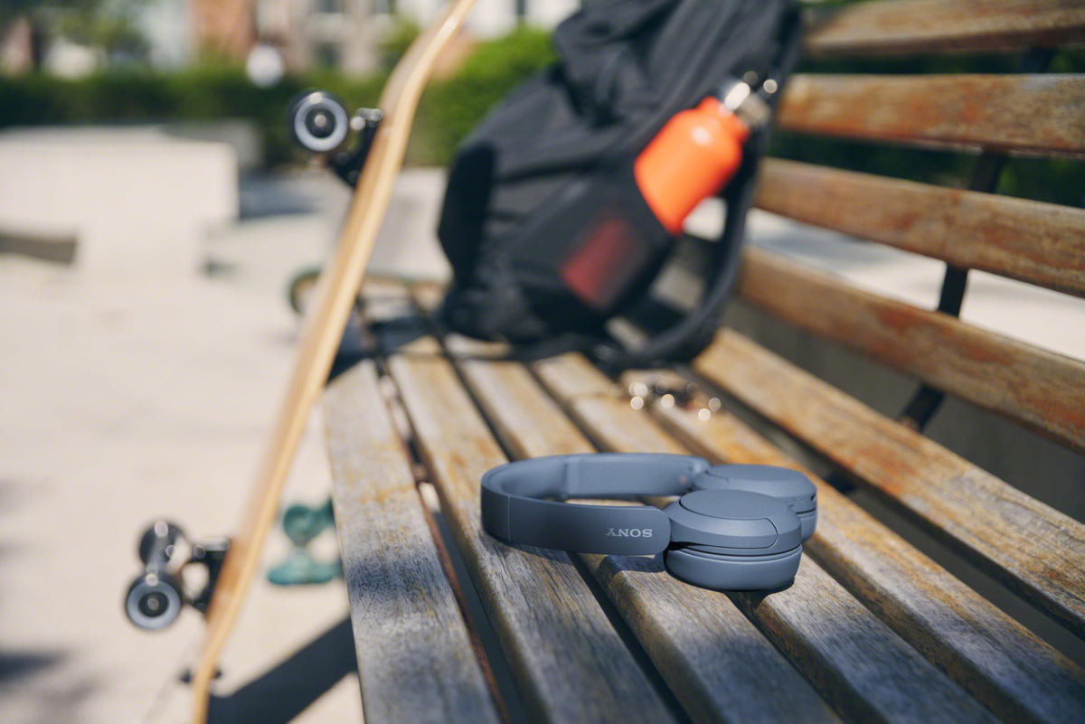 Sony WH-CH520 Wireless Bluetooth Headphones On Ear with Mic, Up to 50Hrs Battery, Quick Charge, DSEE Upscale, Multipoint Connectivity, Voice Assistant, Customized EQ-Blue Model : YY2958