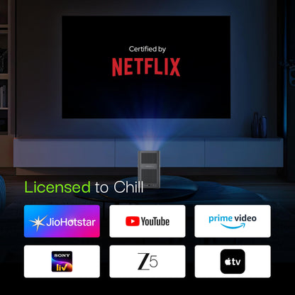 Lumio Arc 5 Portable Home Projector | Official Google TV with Netflix | Native 1080p Full HD | 4K Support | 200 ANSI Lumens | Auto Keystone | Dolby Audio | Sealed Light Engine | Bluetooth Speaker