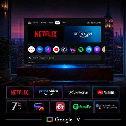 Vu California 139cm (55 inches) GloQLED Smart Google 4K TV VuGLOQLEDDV