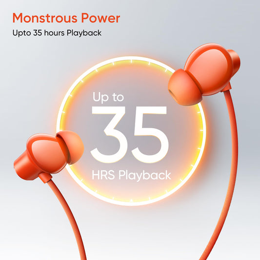 realme Buds Wireless 5 Lite in Ear Bluetooth Neckband with 12.4 mm Dynamic Bass Boost Driver,Upto 35 Hours Playback,45ms Low Latency,IP55 Dust & Water Resistant, Bluetooth V5.4 (Void Black)