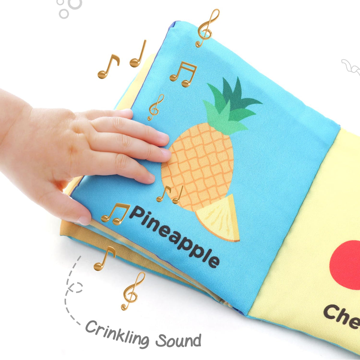 Firstcry Intellibaby 6-Book Set – Soft Sensory Cloth Books for Babies, Crinkle Sound & Washable, Early Learning Themes Animals,Fruits,Numbers,Non-Toxic & Educator Recommended,Gift for Babies 6+ Months