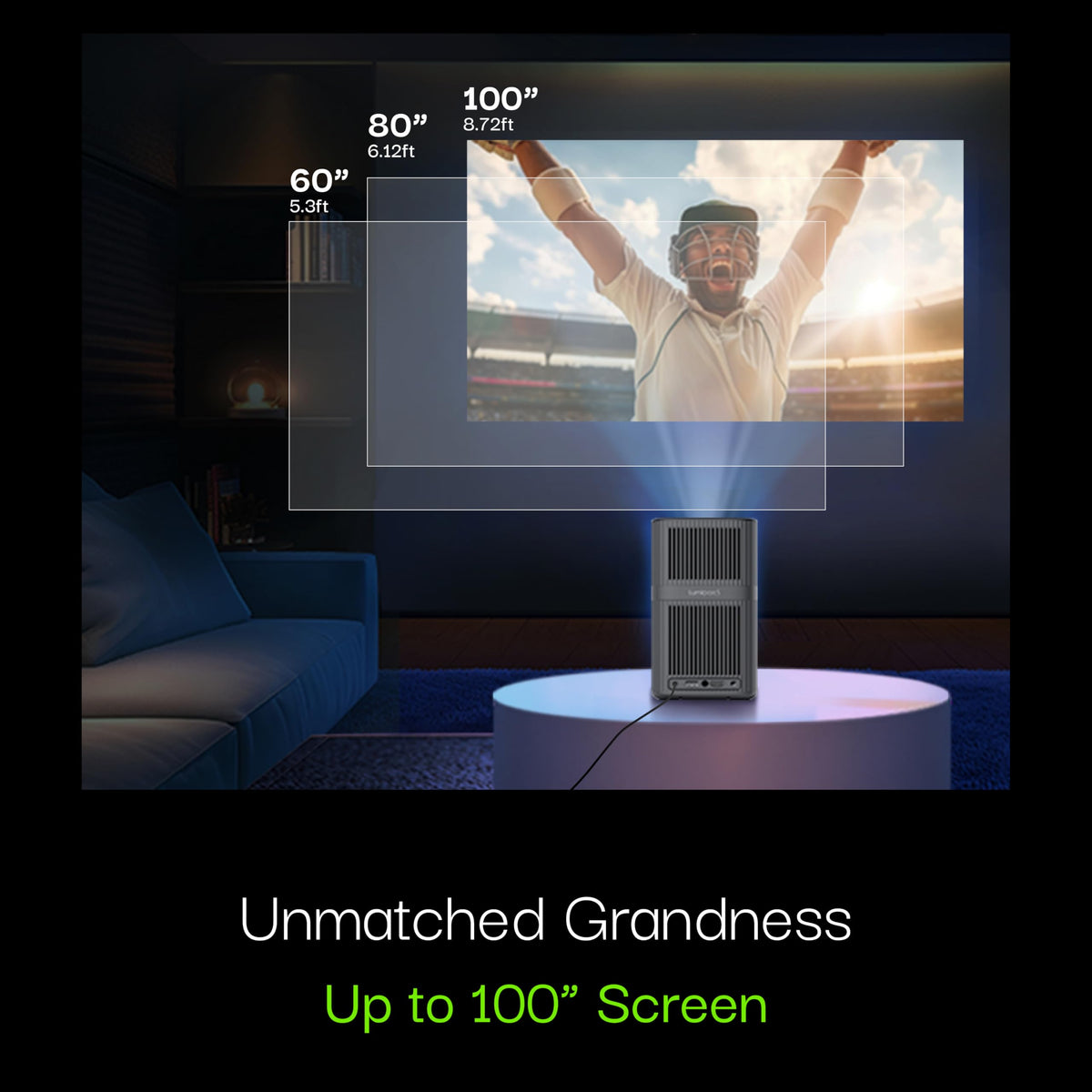 Lumio Arc 5 Portable Home Projector | Official Google TV with Netflix | Native 1080p Full HD | 4K Support | 200 ANSI Lumens | Auto Keystone | Dolby Audio | Sealed Light Engine | Bluetooth Speaker