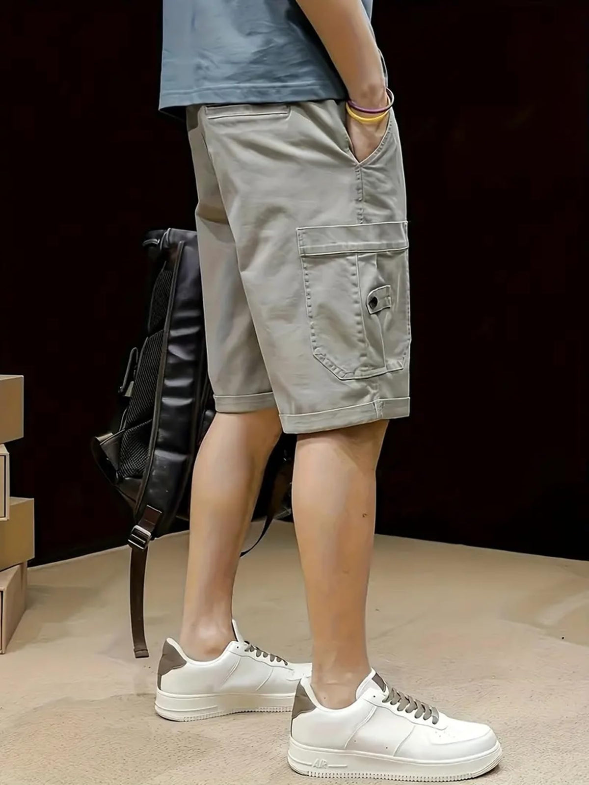 Lymio Men Shorts || Men Shorts Cotton || Men Shorts Casual (Short-11-Lightgrey-M)
