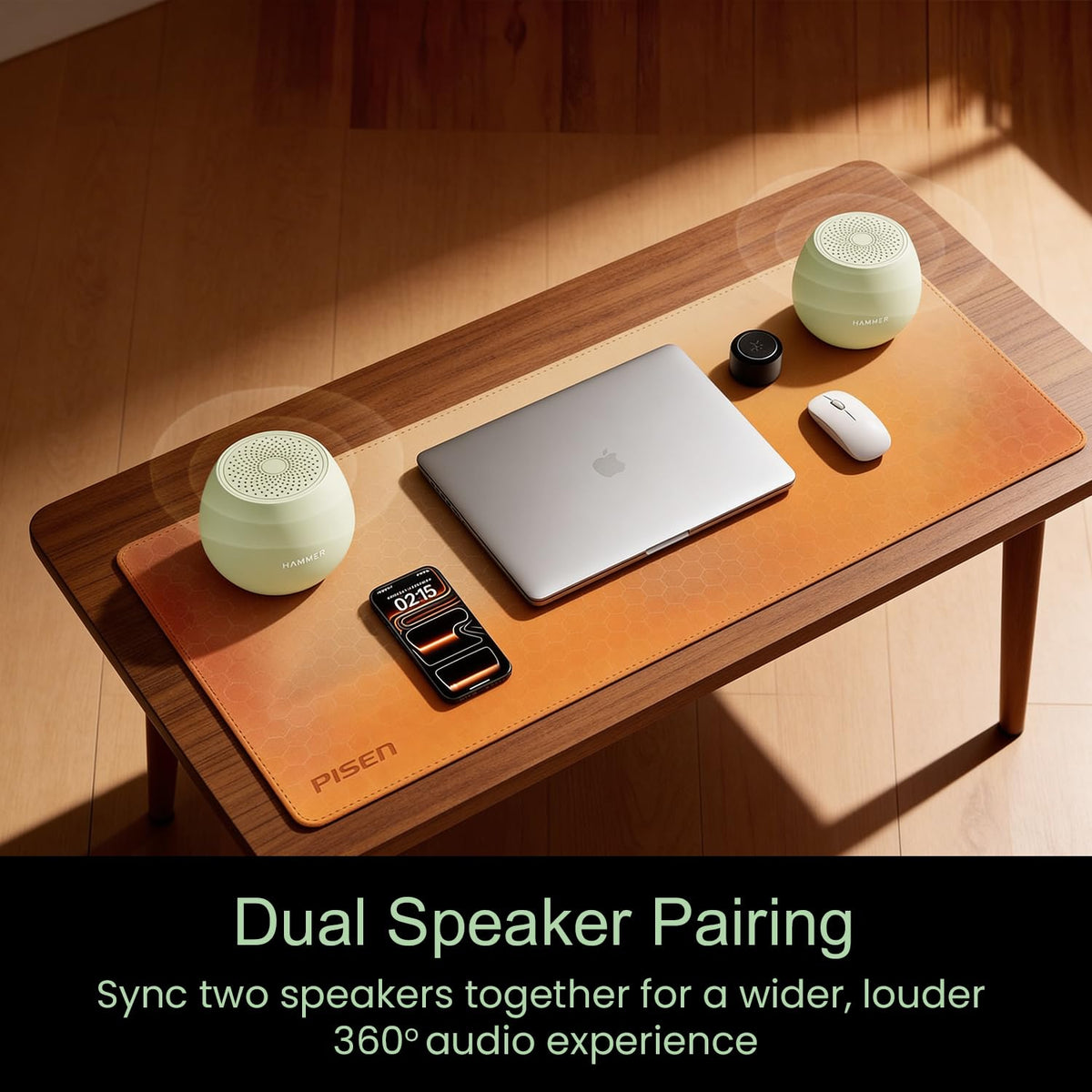 HAMMER Drop X1 5W Bluetooth Speaker with Twin Pairing, Bluetooth v6.0, 32 Hours Playtime, 52mm Drivers (Green)