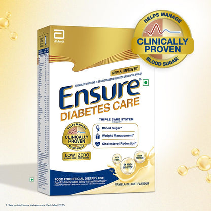Ensure Diabetes Care Vanilla 950gm |Support Blood Sugar, Weight Management, Cholestrol Reduction |High Protein, High Fibre, 4 Myo-inositol |Zero Added Sucrose