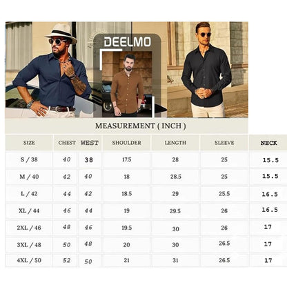 DEELMO Men's Casual Button Down Shirts Long Sleeve Linen Shirt Fashion Textured Beach Summer Shirt (in, Alpha, M, Regular, Maroon)