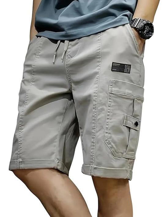 Lymio Men Shorts || Men Shorts Cotton || Men Shorts Casual (Short-11-Lightgrey-M)