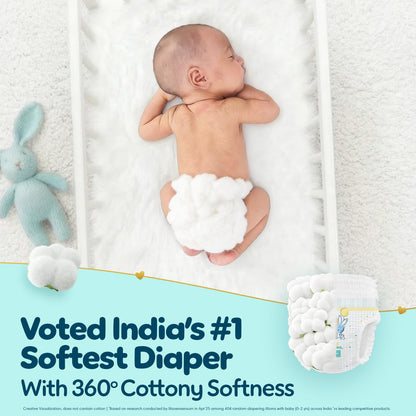 Pampers Premium Care Pant Style Baby Diapers XS 70 Count | No Marks Design | Voted India’s #1 Softest Diaper | All in 1 diaper with 360 Cottony Softness