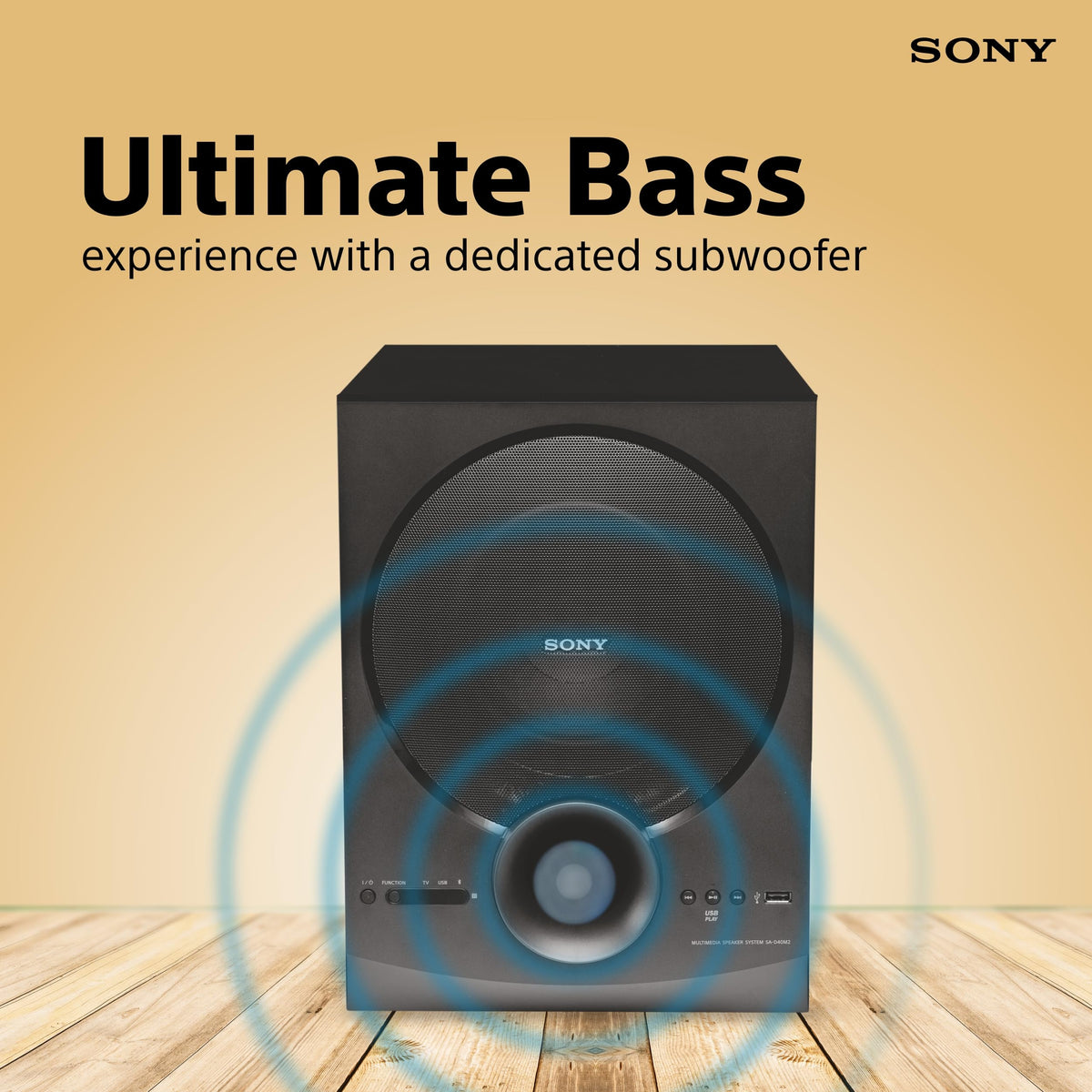 Sony SA-D40M2 All in One 4.1ch Home Theatre System with 100W Power Output and Powerful Subwoofer – Black (Model no.YY2090C)