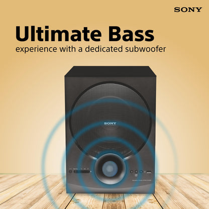 Sony SA-D40M2 All in One 4.1ch Home Theatre System with 100W Power Output and Powerful Subwoofer – Black (Model no.YY2090C)