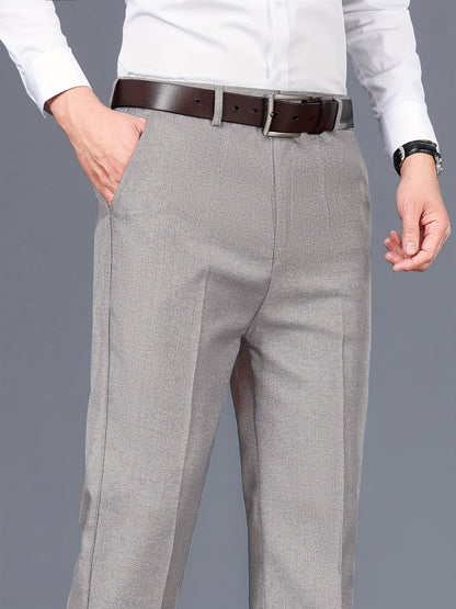 AVANOVA Men’s Light Grey Casual Pants – Stylish Regular Fit Trousers for Men, Comfortable Office & Casual Pant, Modern Formal Look (Trouser 270 Light Grey-30)