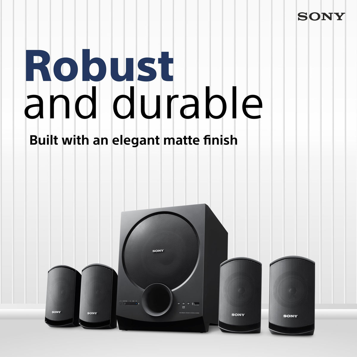 Sony SA-D40M2 All in One 4.1ch Home Theatre System with 100W Power Output and Powerful Subwoofer – Black (Model no.YY2090C)
