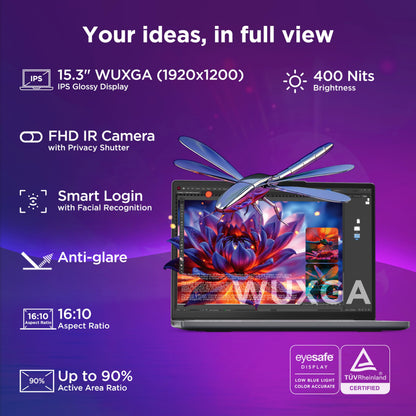 Lenovo IdeaPad Slim 3 Intel Core Ultra 7 355 Next-Gen AI PC (16GB RAM/512GB SSD/15.3" (38.86cm)/WUXGA IPS/Copilot+ PC/Windows 11/MSO 365 Basic+Office 2024/Backlit Keyboard/Grey/1.6Kg), 83UR009PIN