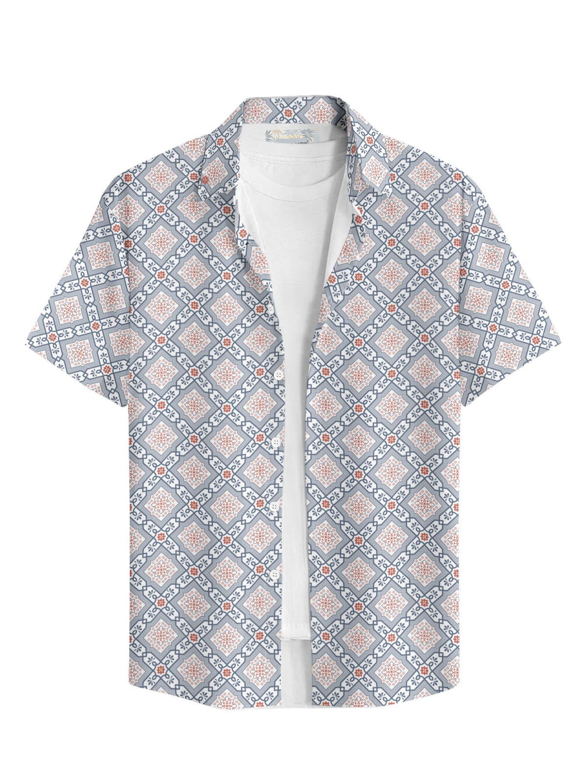 BULLMER Cotton Trendy Regular Fit Printed Causal Shirt for Men - Pack of 1 Blue4 Small