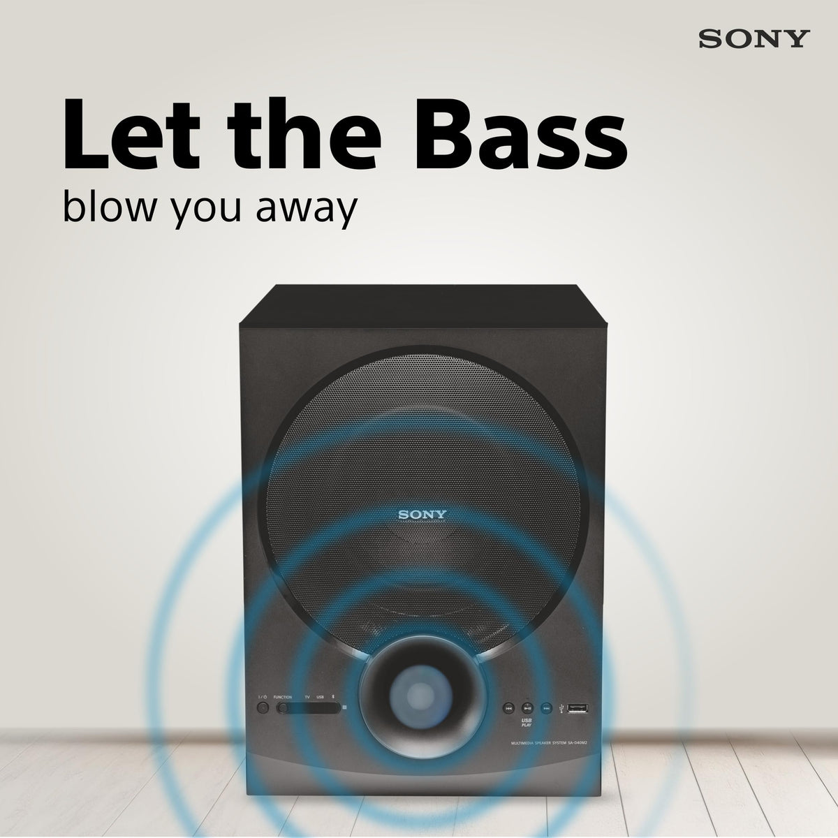Sony SA-D40M2 All in One 4.1ch Home Theatre System with 100W Power Output and Powerful Subwoofer – Black (Model no.YY2090C)