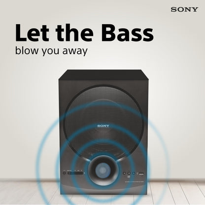 Sony SA-D40M2 All in One 4.1ch Home Theatre System with 100W Power Output and Powerful Subwoofer – Black (Model no.YY2090C)