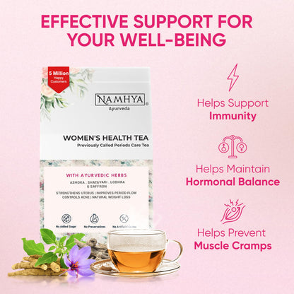 Namhya Women's Health Tea Plus | PCOS Support & Hormonal Balance |100gm Loose