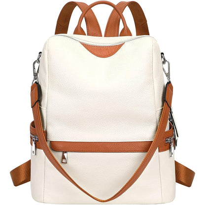 ProArch Leather Backpack for Women Elegant Backpack Purse Ladies Leather Shoulder Fitting Diwali Bhaidooj Gift for Sister, Mother Bhabhi (White