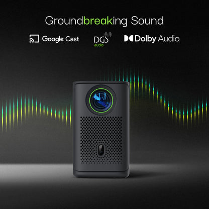 Lumio Arc 5 Portable Home Projector | Official Google TV with Netflix | Native 1080p Full HD | 4K Support | 200 ANSI Lumens | Auto Keystone | Dolby Audio | Sealed Light Engine | Bluetooth Speaker