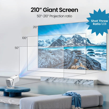 E GATE Atom 3X Projector 4k Ultra HD Full HD 1080p Native Automatic Home Projector for Room | 300 ISO | Rotatable Design | Android Netflix Prime | ARC-HDMI USB WiFi-6 BT Screen Mirroring Egate
