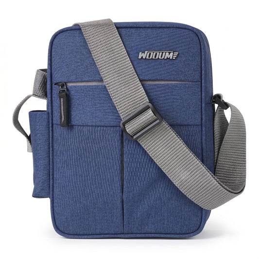 Wooum Water Resistance Side Bag - Travel Bag - Office Business Bag - Cross Body Bag - Messenger Bag - Sling Bag for Men and Women Adjustable Strap (Navy Blue)
