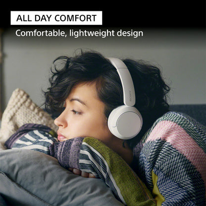 Sony WH-CH520 Wireless Bluetooth Headphones On Ear with Mic, Up to 50Hrs Battery, Quick Charge, DSEE Upscale, Multipoint Connectivity, Voice Assistant, Customized EQ-Blue Model : YY2958